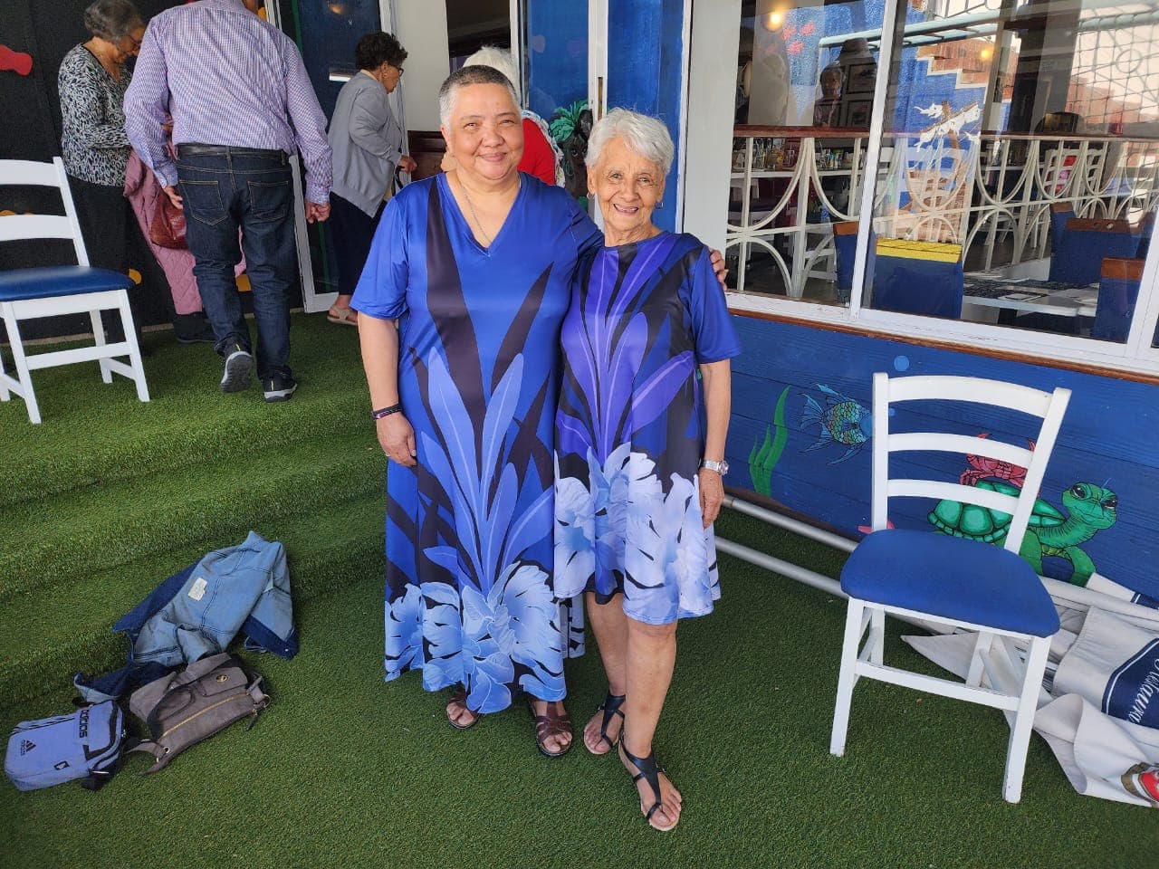 Volunteers and seniors working together