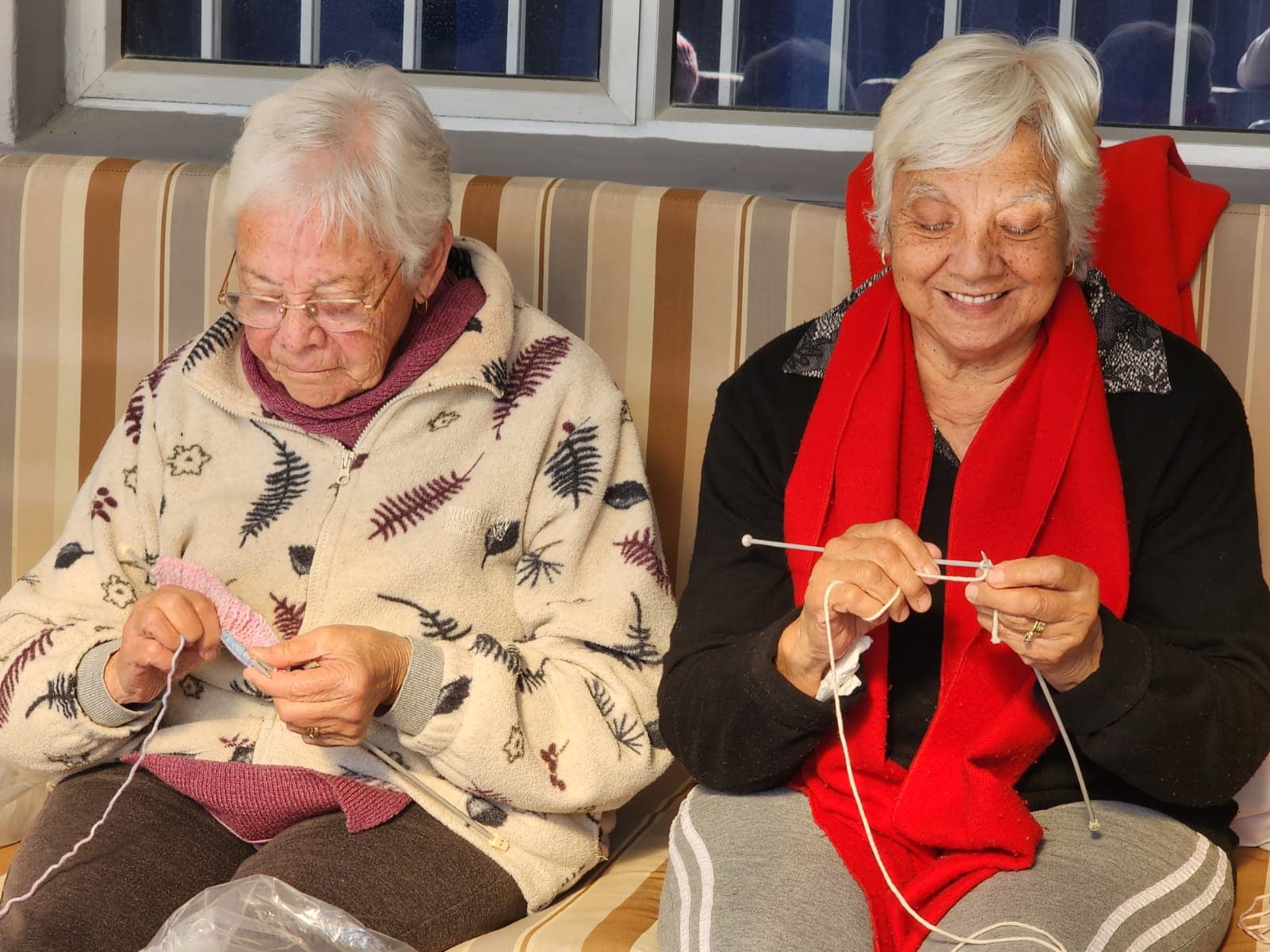 Happy senior participating in activity